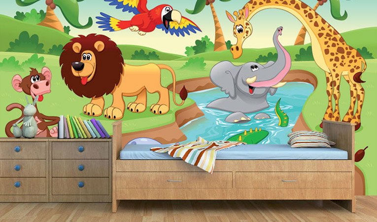 animal theme kids room