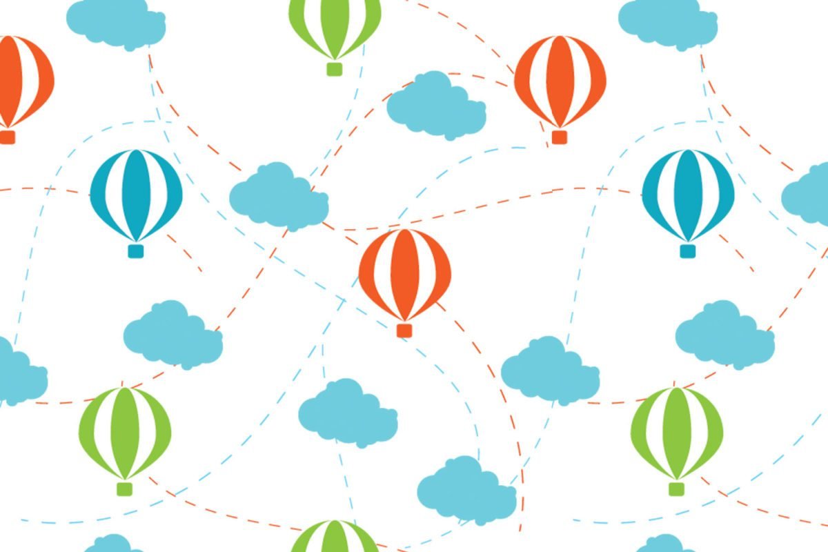 Coloured Hot Air Balloons – Print A Wallpaper
