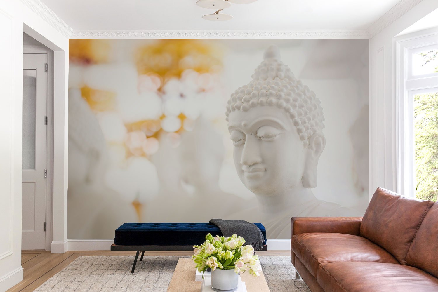 White Buddha Background | Print A Wallpaper